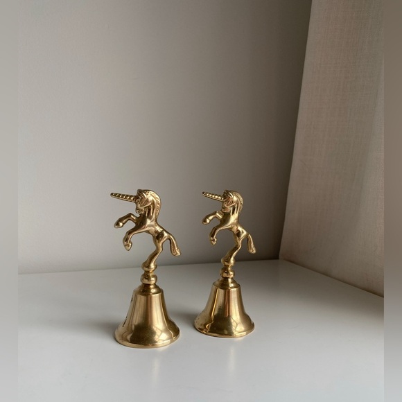 Vintage - Set of 2 Brass Unicorns - Picture 2 of 6